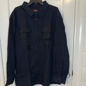 Bass Outdoor‎ Black Stretch Worker Shirt Shacket size XXL NWT